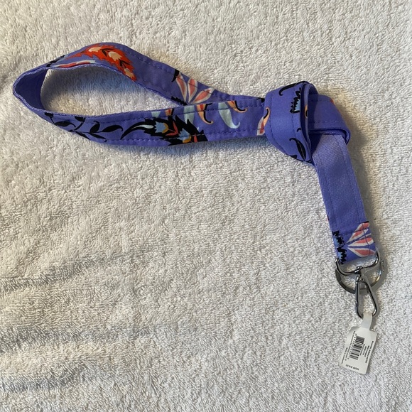 Vera Bradley Wide Lanyard & Zip ID Case in Mural Garden - Picture 2 of 10